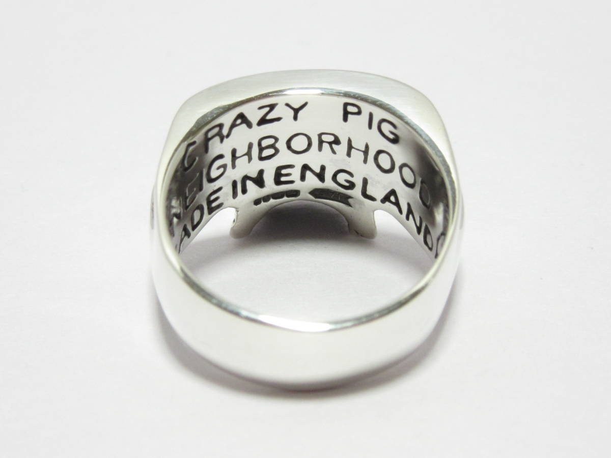 新品 NEIGHBORHOOD(ネイバーフッド)×CRAZY PIG DESIGNS(クレイジーピッグデザインズ)CRAZY PIG / S-RING/リング☆限定品 EVIL SKULL RING_画像3