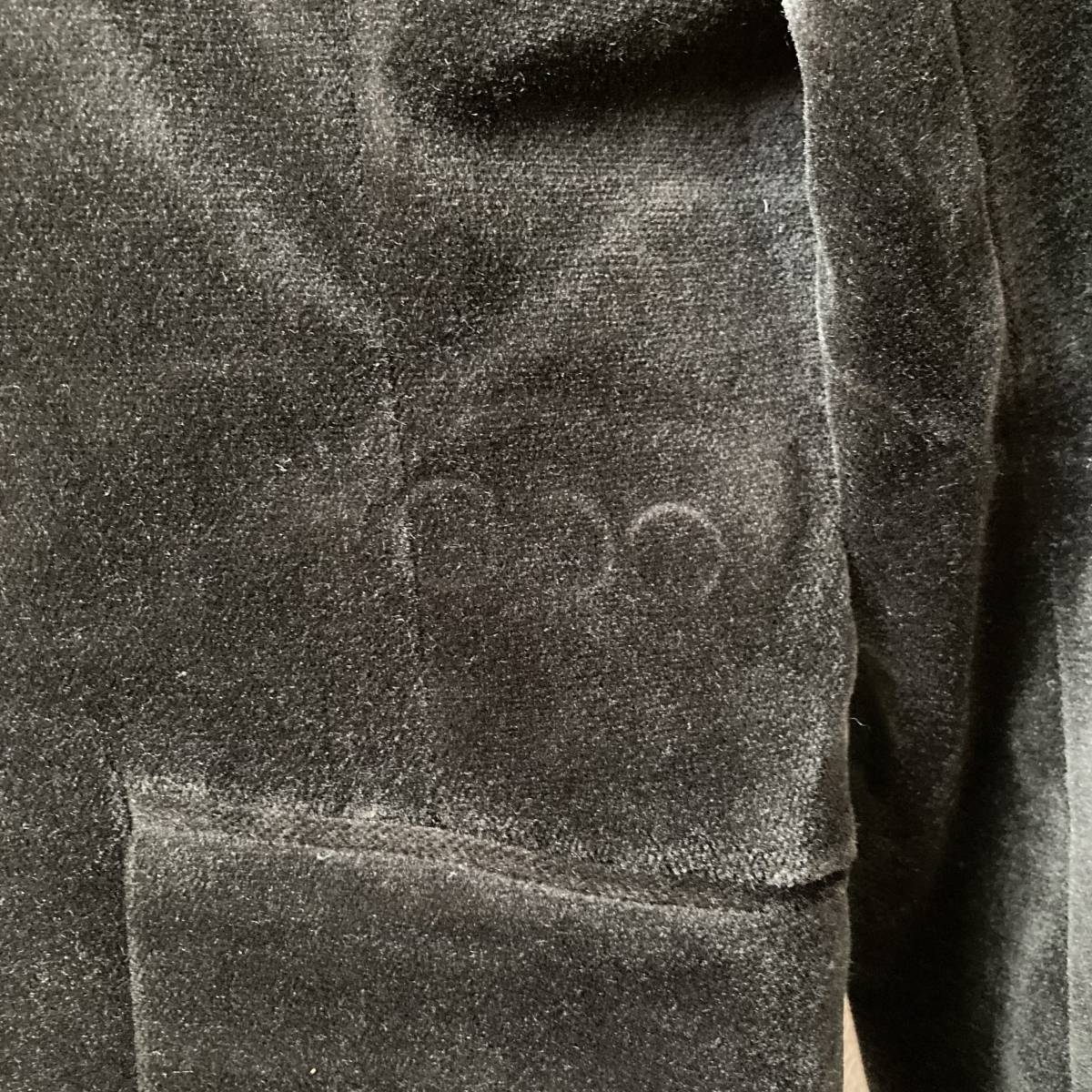 BEAMS Beams tailored jacket single black black M suede stylish cotton poly- echi Len polyester 