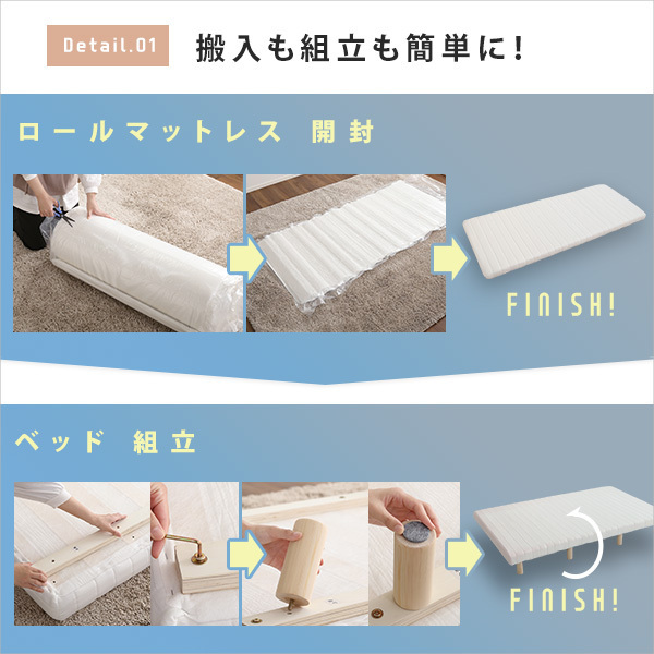 本店は ベッド☆脚付きマットレスベッド/セミダブル 高反発ウレタン
