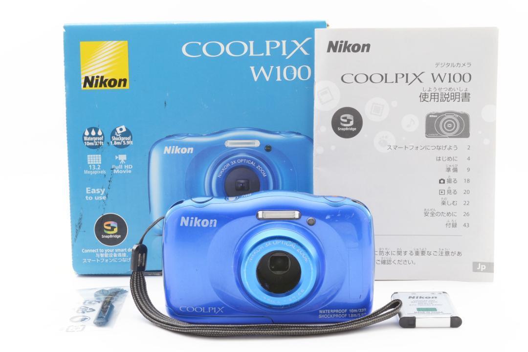 株式会社カプコン Nikon ニコン COOLPIX W100 (マリン) 防水カメラ