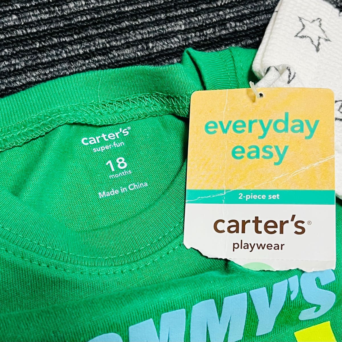 Carter’s 長袖 Tシャツ 星 グリーン 新品 未使用 1歳半 85