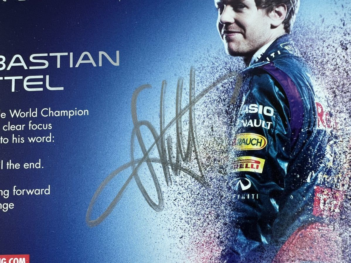 セバスチャン・ベッテル サイン入りドライバーズカード 2013 インフィニティ・レッドブル・レーシング Sebastian Vettel_画像2