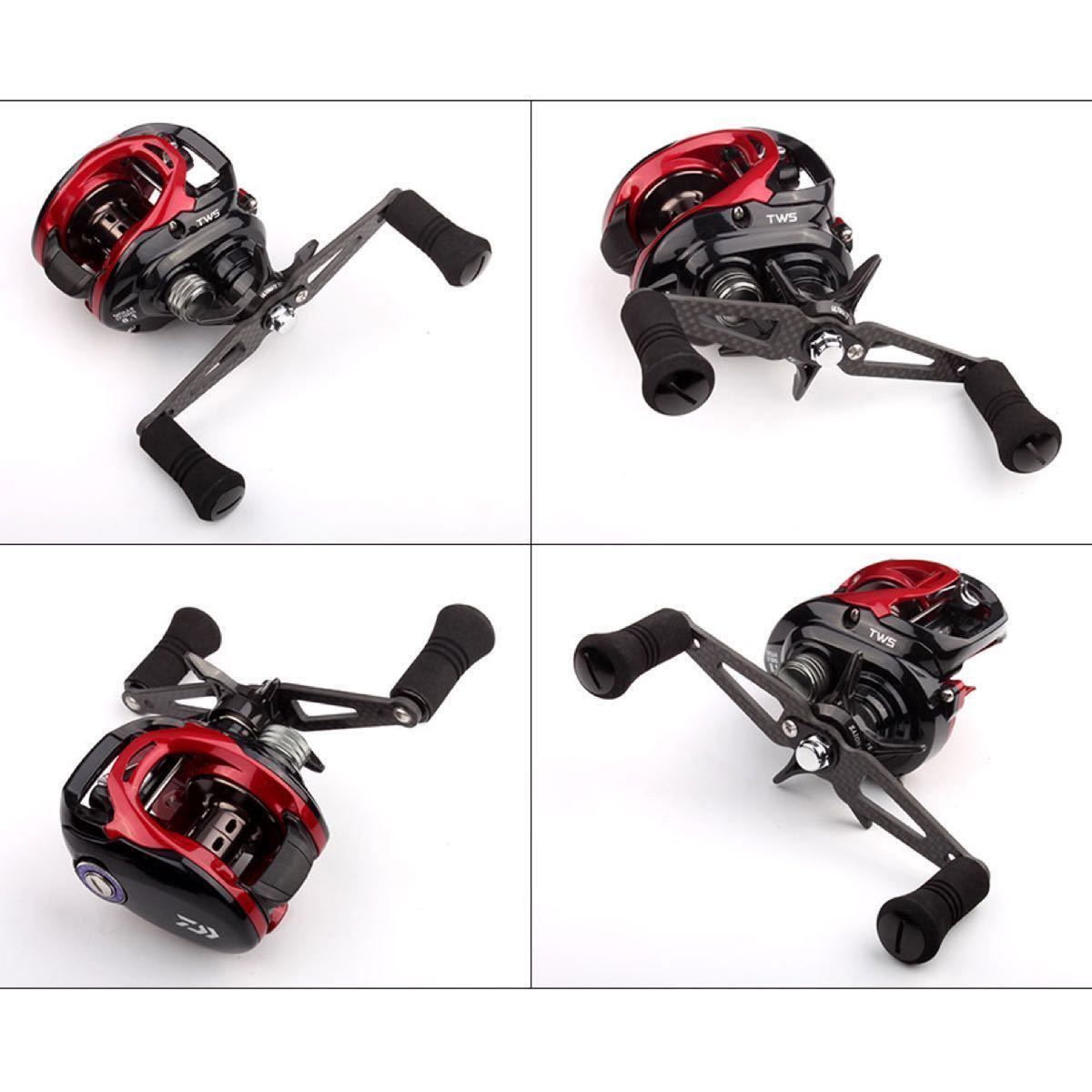 シマノ ダイワ アブ等 カーボン ストレートハンドル ロング 13センチ EVA ノブ 新品 Daiwa アブガルシア ベイトリール 穴径7×4mm 8×5mm_画像5