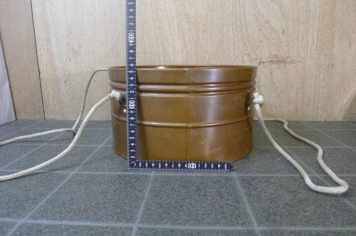 GG033 鮎缶 丸型 銅製 約1.9kg あゆ 入れ物 /100_画像4