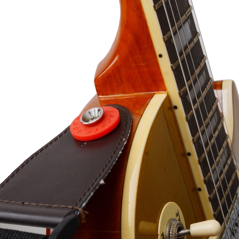 ギターストラップ ブラウン ピック15枚 ストラップロック2枚 純綿製 新品 エレキ アコギ ベース アコースティックギター エレアコ ウクレレ_画像5