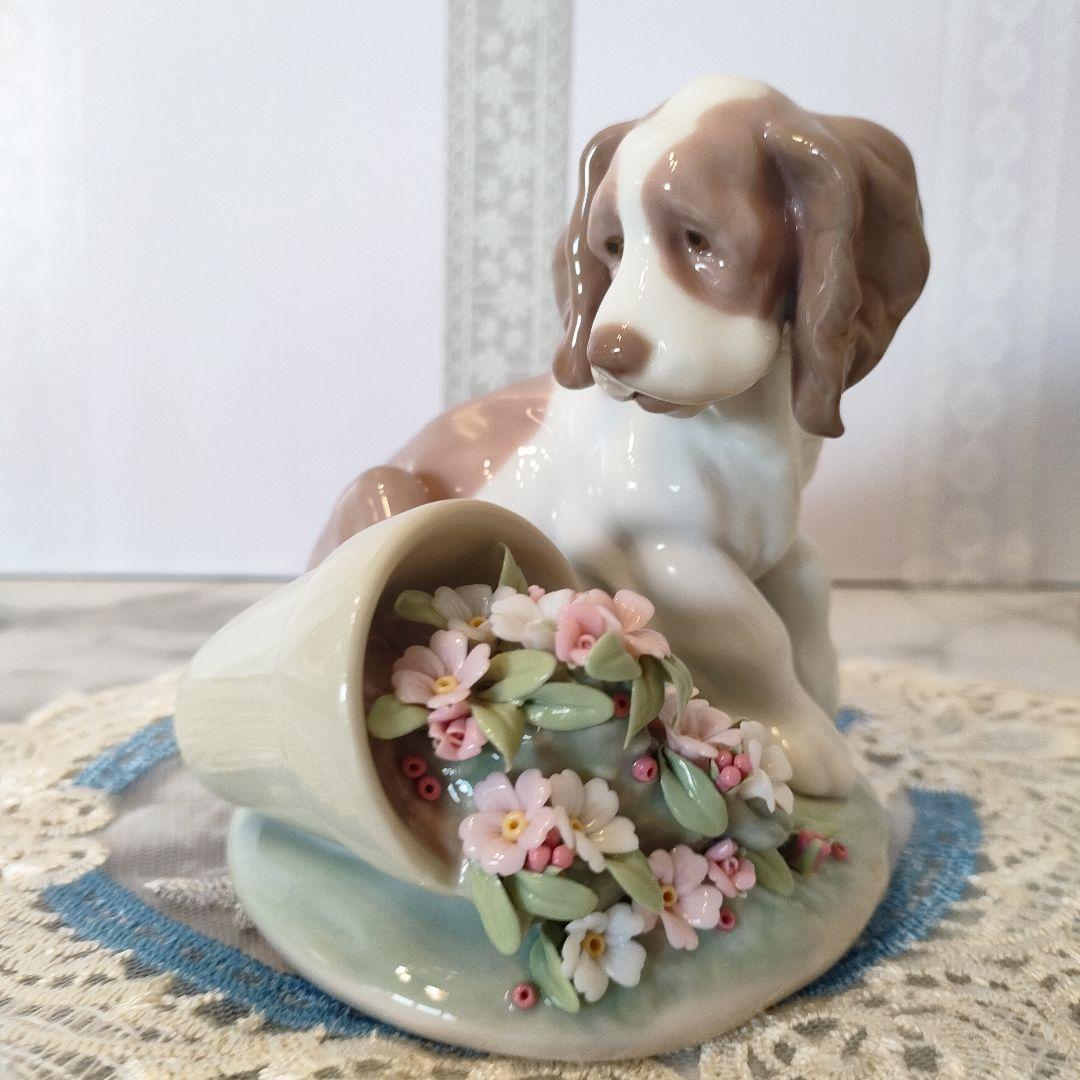美品】リヤドロ LLADRO 「僕じゃないよ」 絶版品 犬 DOG 陶器 人形-