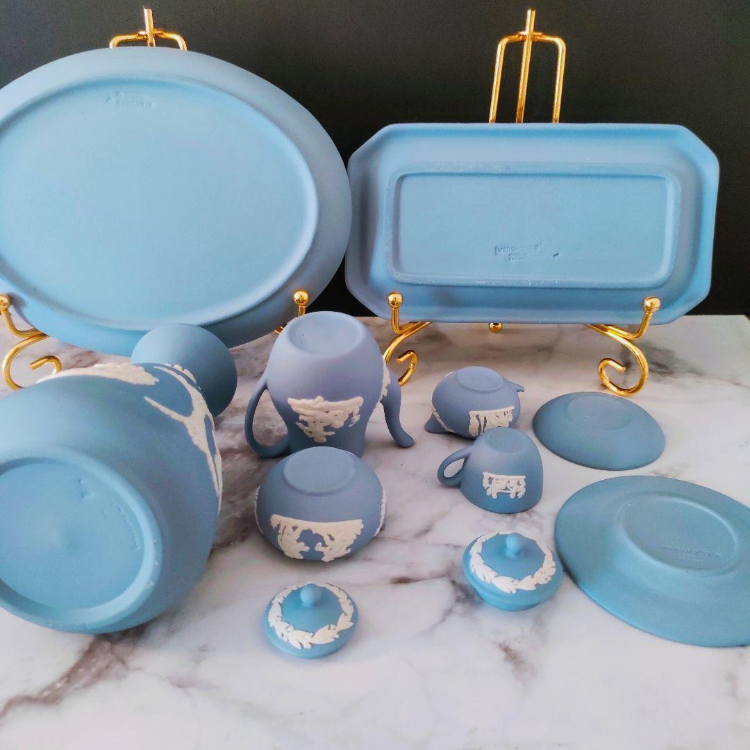 希少品 ウェッジウッド ジャスパー ミニチュア ティーセット 希少品 ウェッジウッド ジャスパー ミニチュア ティーセット