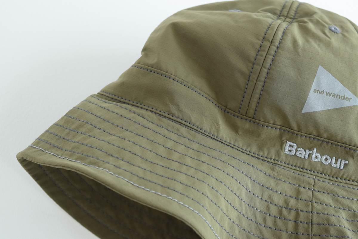 新品 Barbour × and wander バブアー × アンドワンダー 定価1万3200円 POLARTEC バケットハット 帽子 S/M 管理番号M286Q93KHAKI