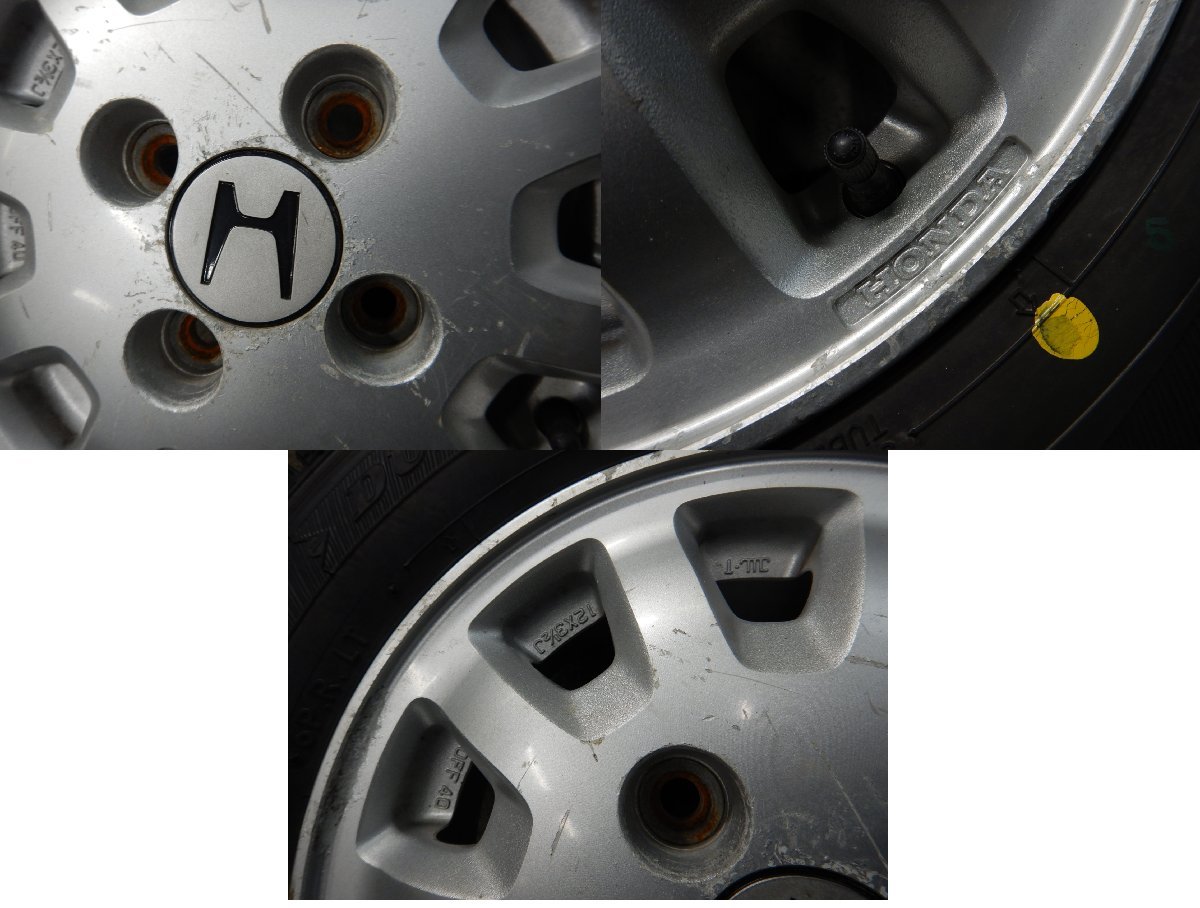 新品スタッドレス★SHT6868■145R12 6PR LT DUNLOP SV01 ホンダ純正 3.5J PCD100 22年★条件付送料無料★新品バルブ バランス済 軽トラ_画像5