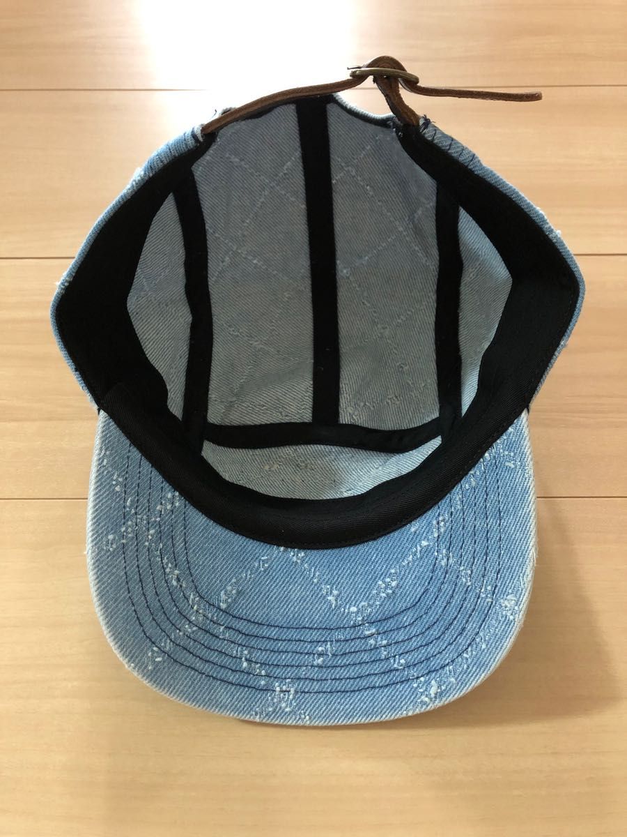 シュプリーム　Punched Denim Camp Cap　デニム