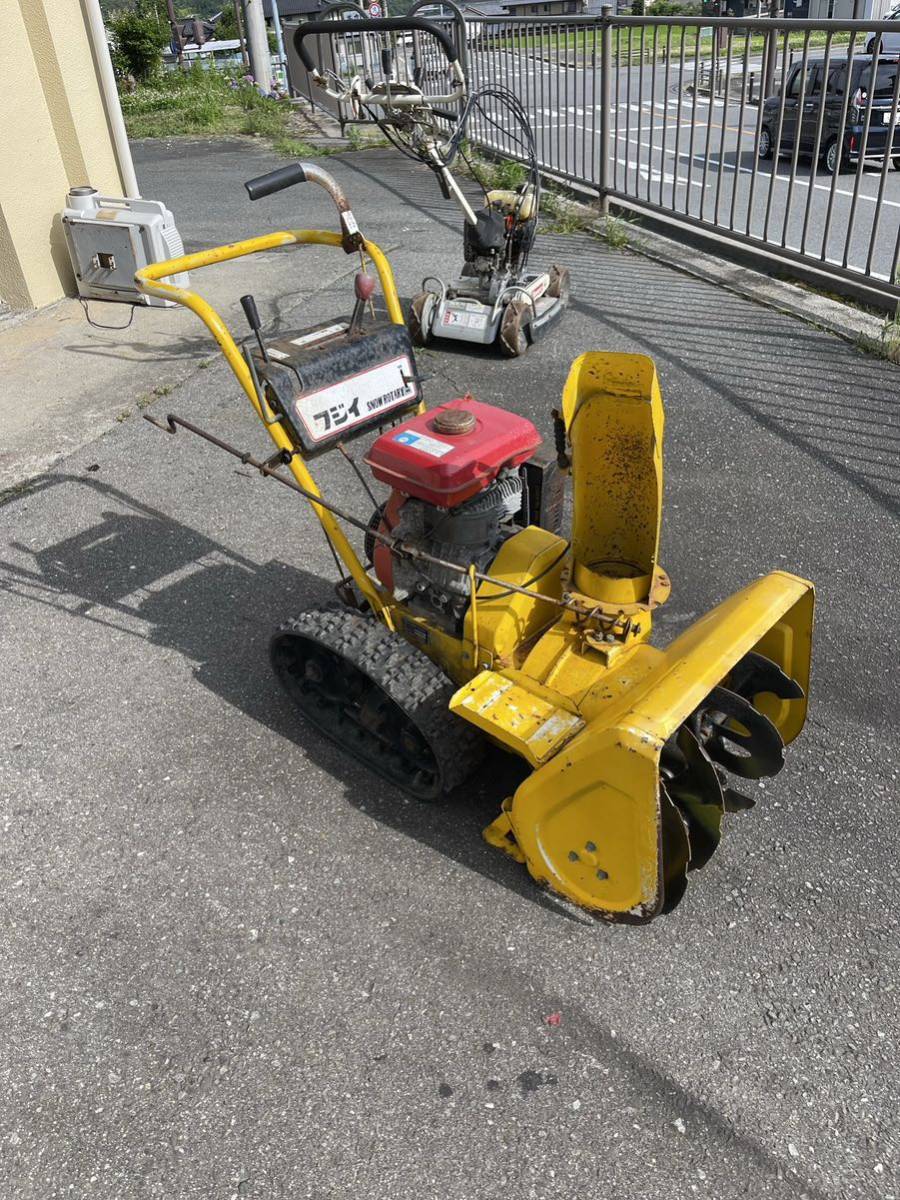  Nagano prefecture . rice field snowblower Fuji . operation verification ending 