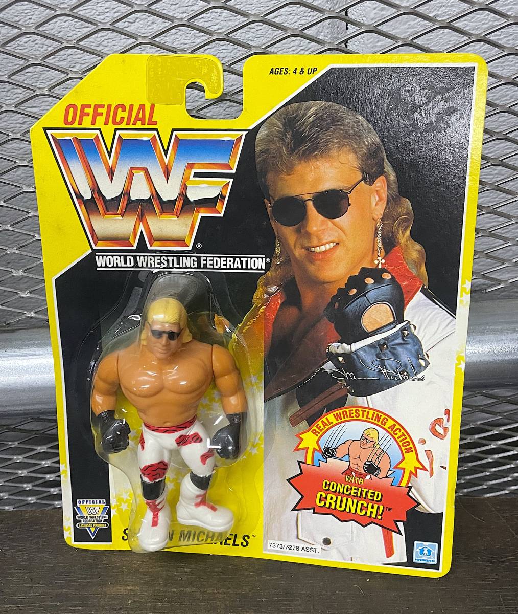 激レア ハズブロ HASBRO WWF ショーンマイケルズ フィギュア 1992 イエローカード GALOOB WCW WWE ホーガン アルティメットウォリアー_画像1