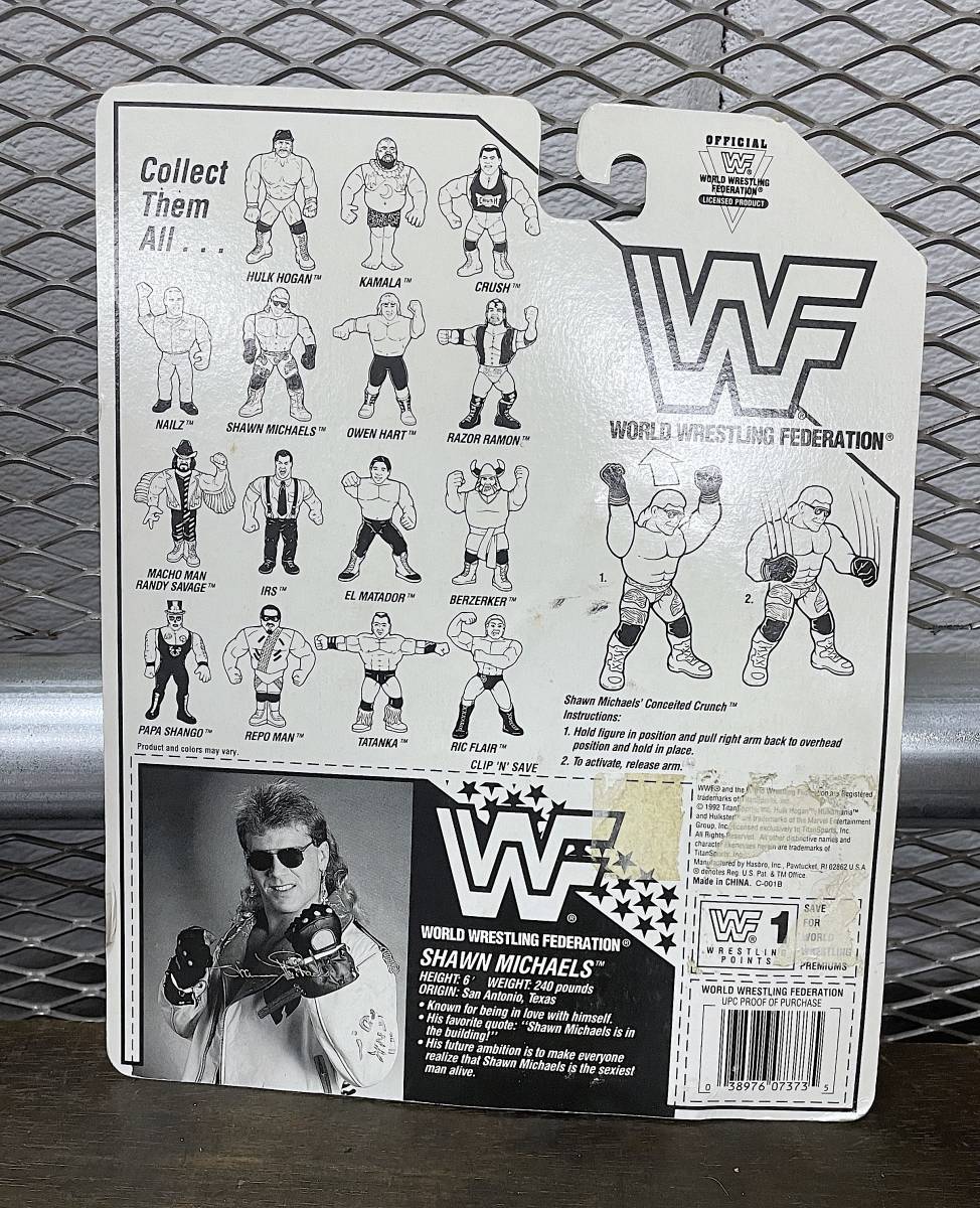 激レア ハズブロ HASBRO WWF ショーンマイケルズ フィギュア 1992 イエローカード GALOOB WCW WWE ホーガン アルティメットウォリアー_画像3
