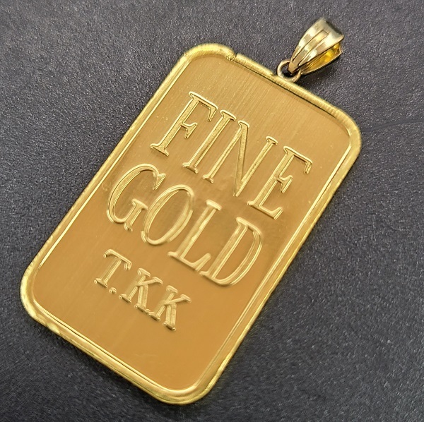 K24 純金 インゴット トップ 田中貴金属 10g 10.1g ネックレス K24 純金 インゴット トップ 田中貴金属 10g 10.1g ネックレス