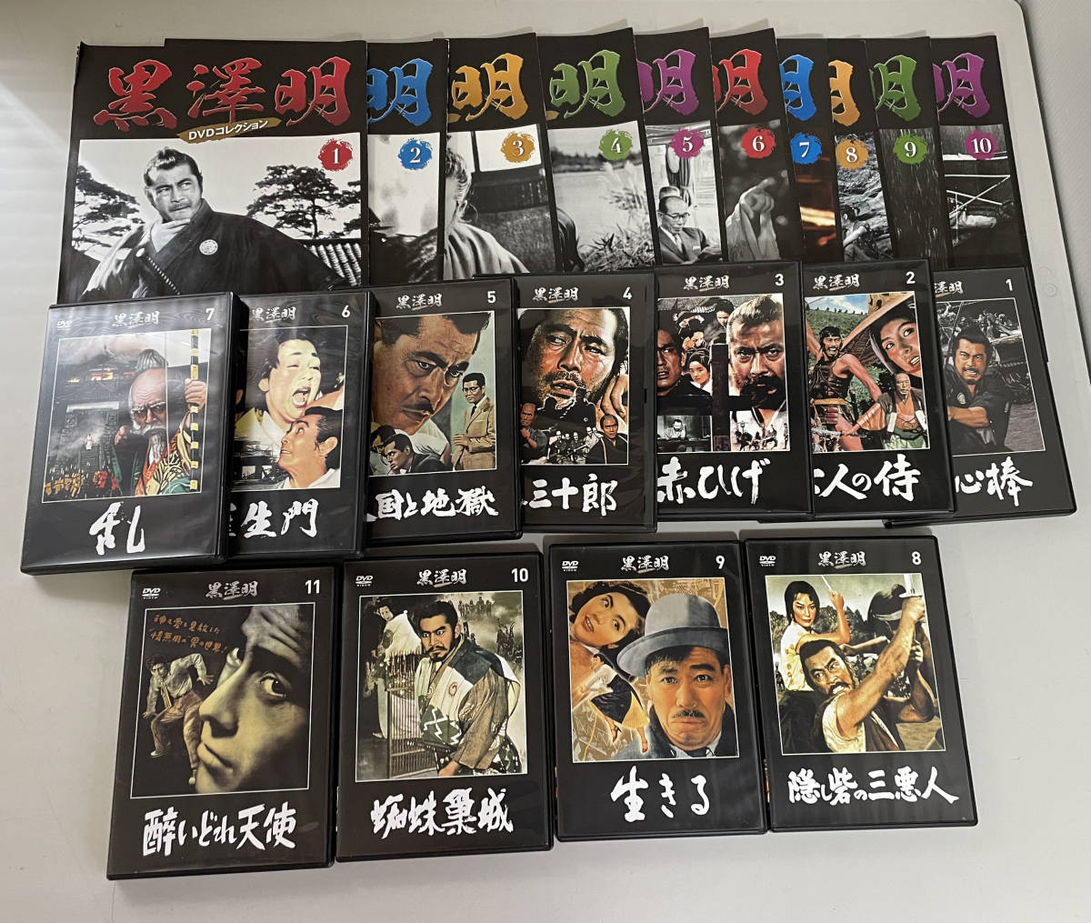 黒澤明DVDコレクションDVD×11個(1～11) / 冊子×10冊(1～10) 七人の侍