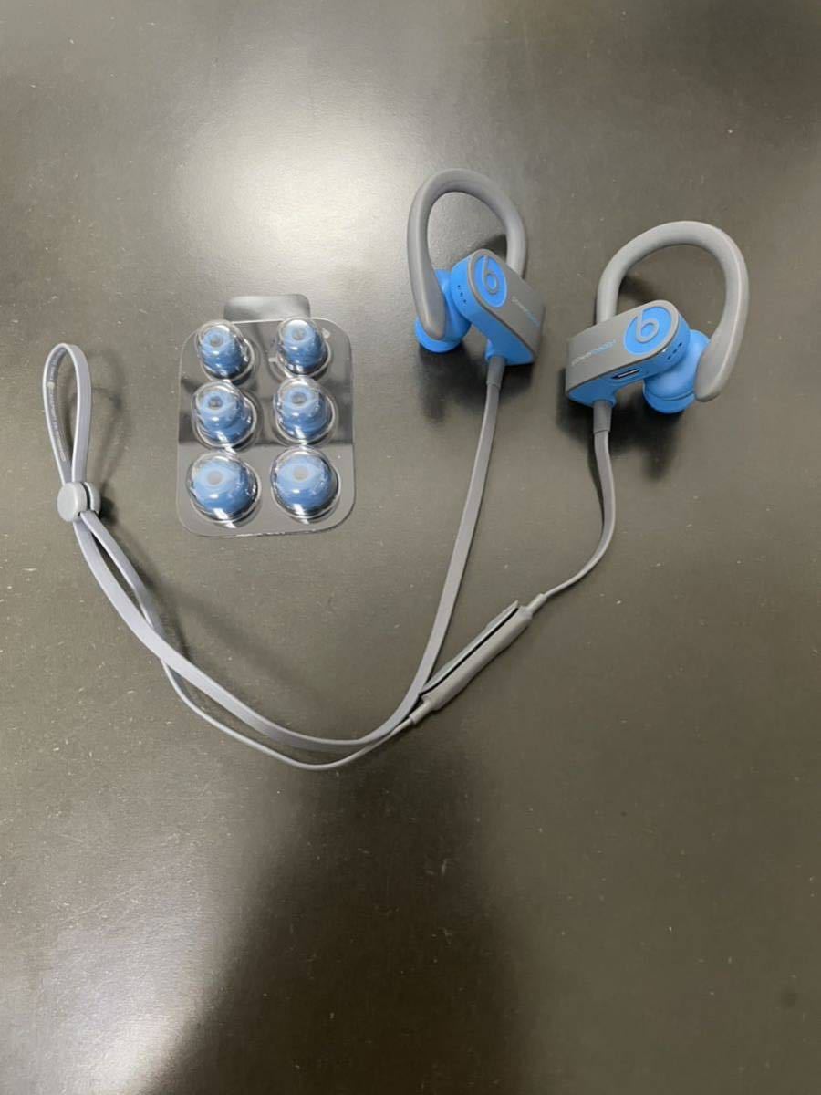 美中古　Beats by Dr. Dre Powerbeats3 wireless ブルー系　ビーツ　パワービーツ3 ワイヤレスイヤホン