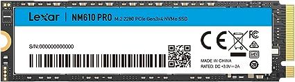 Lexar NM610PRO SSD 2TB NVMe PCIe Gen 3x4 M.2 Type 2280 SSD 3D NAND 最大読込 3,300MB/s 並行輸入品3年保証 LNM610P002T-RNNNG_10/4出品