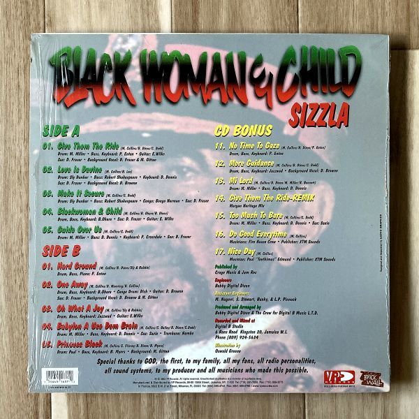 【US盤/LP】Sizzla シズラ / Black Woman And Child ■ VP Records / VPRL 1637 / レゲエ / ダンスホール_画像2