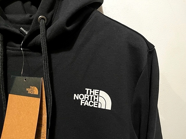 新品 正規品 EU/USA限定 日本未発売 The North Face ノースフェイス 希少ジャージ素材 シンプルロゴ フーディー パーカー Black_画像4