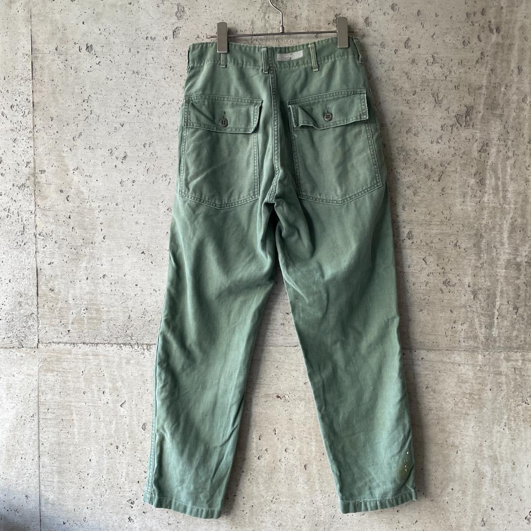 KU205 US ARMY the US armed forces America army Baker pants 70s OG107 utility pants army bread cotton satin military 