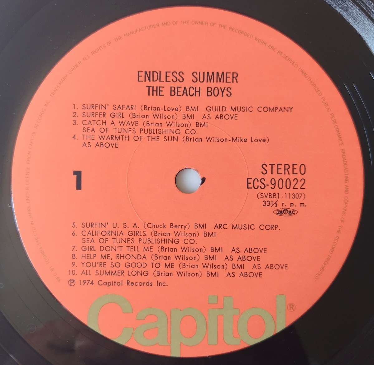 The Beach Boys = ビーチ・ボーイズ Endless Summer = ベスト20 / 終わりなき夏/1975年帯付き国内盤Capitol Records ECS-90022_画像3