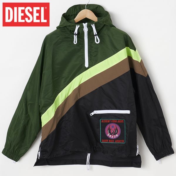 新品 即決 ディーゼル DIESEL アノラックパーカー Mサイズ ナイロン