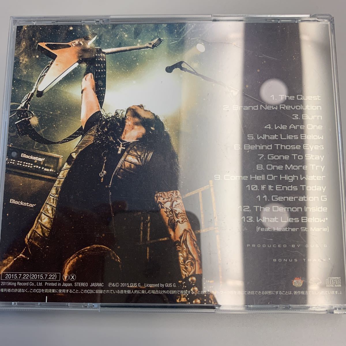 国内中古CD：GUS G ガスG brand new revolutionボーナストラック１曲　マッツレヴィン_画像4