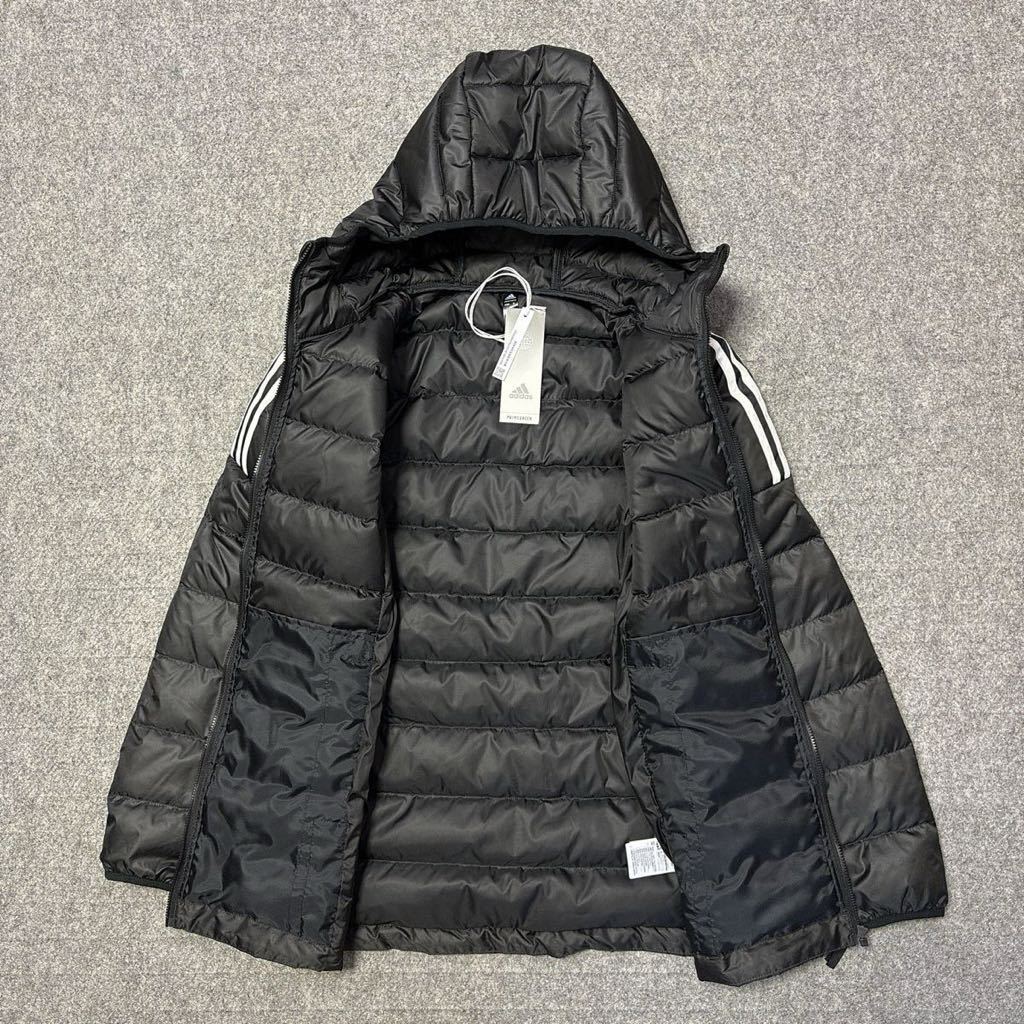 XL(OT)サイズ ★ 新品 アディダス ダウンジャケット ベンチコート 黒 軽量 ダウンコート adidas 防寒 レディース ダウンパーカー  GH590 LL