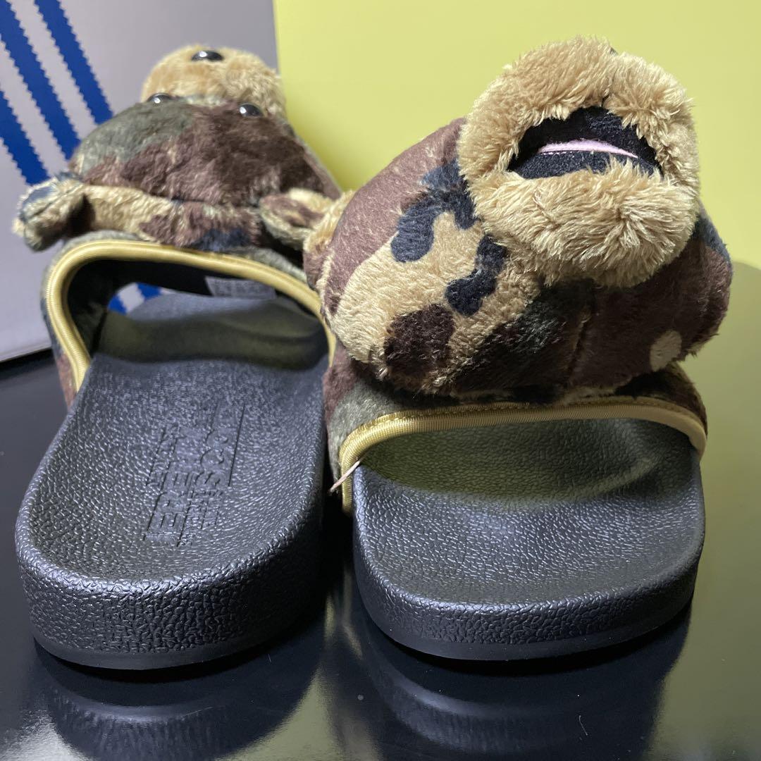 24.5cm★新品 アディダス × ジェレミー スコット アディレッタ テディ サンダル カモ くま adidas Jeremy Scott JS ADILETTE TEDDY H02882_画像3