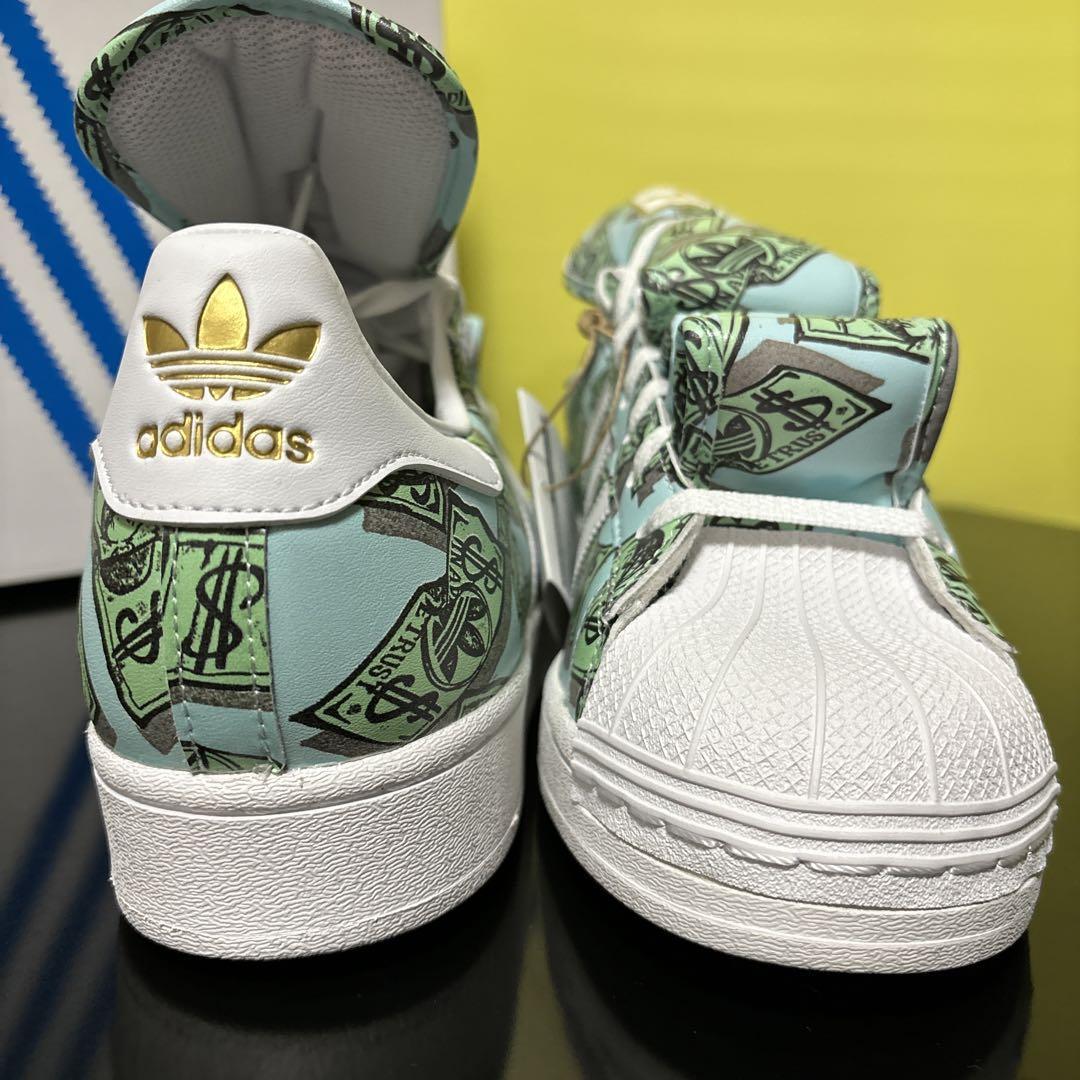 27.0cm * new goods Adidas × Jeremy Scott super Star money print adidas Jeremy Scott SUPERSTAR sneakers HP6596