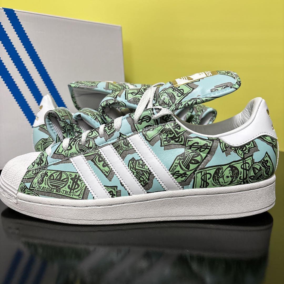 27.0cm * new goods Adidas × Jeremy Scott super Star money print adidas Jeremy Scott SUPERSTAR sneakers HP6596