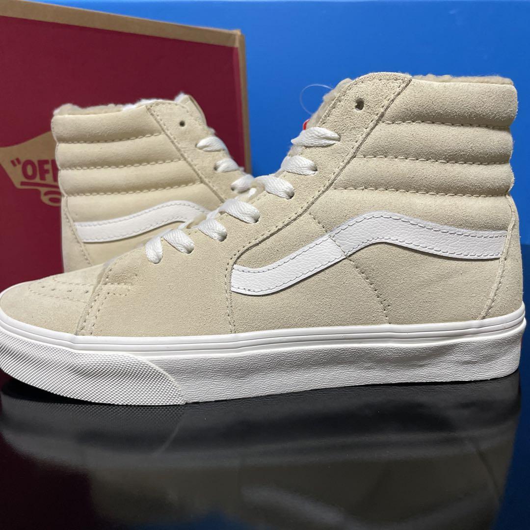 26.5cm ★ VANS SK8-HI スケートハイ レザー ハイトップ ボア スエード 天然皮革 スニーカー スウェード バンズ ヴァンズ 31112-0001_画像2