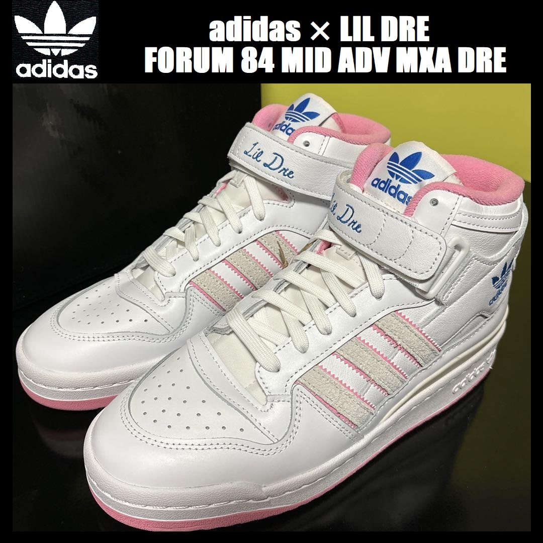 26.0cm ★新品 adidas × LIL DRE FORUM 84 MID ADV MXA DRE アディダス フォーラム リル ドレ スニーカー 白 スケートボーディング GZ4721の画像1