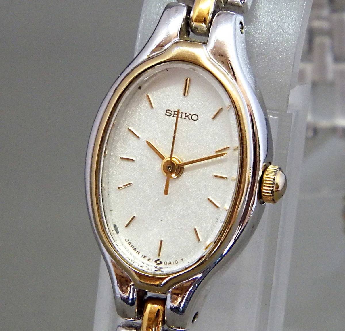 EU-9473■SEIKO セイコー レディース腕時計 3針 1F21 中古_画像1