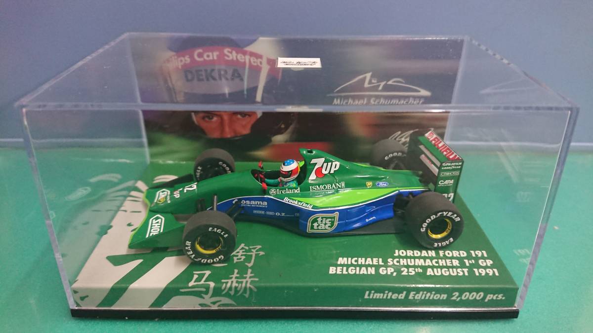 MINICHAMPS 1/43 ジョーダン フォード 191 ミハエル・シューマッハ 1st GP BELGIAN GP, 25th AUGUST 1991　ミニチャンプス_画像1