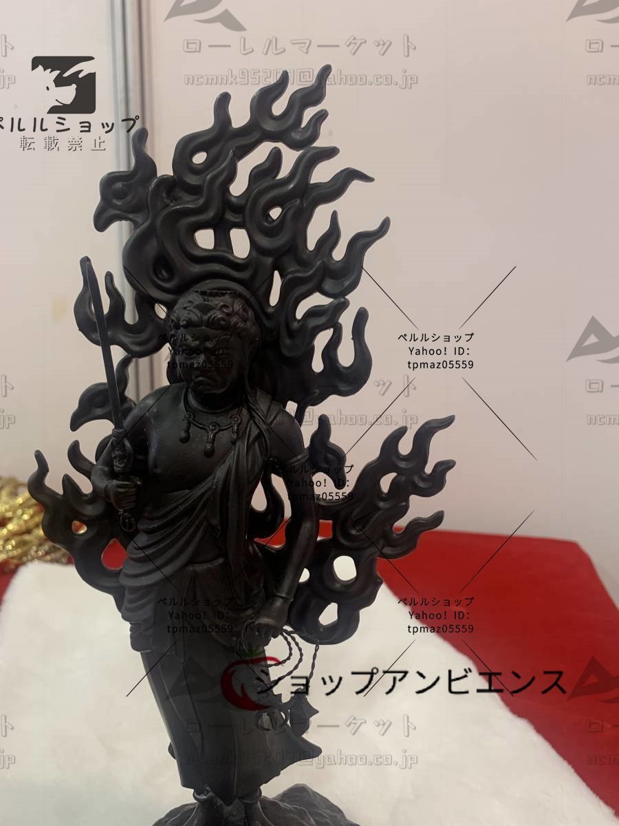 高級感◆仏像 不動明王立像 銅製品 仏教美術品 大型高30cm_画像3