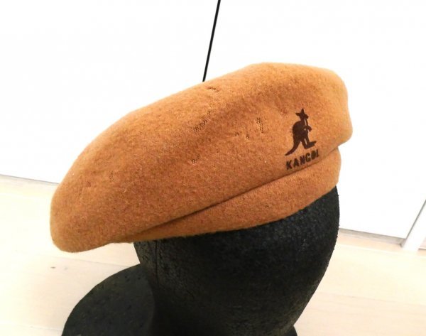 KANGOL カンゴール ★ ベレー帽・帽子 ★ ロゴ・ロゴマーク入り ★ ベージュ_画像5