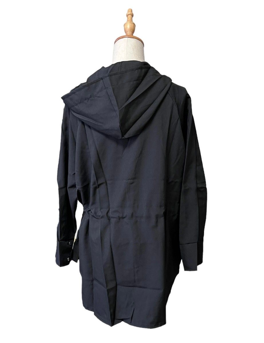 体型カバーパーカー　 ジャケット　長袖 羽織り 韓国　 黒ブラック M 