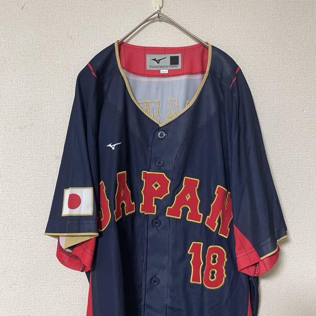 【超希少品】侍ジャパン　WBC 日本代表　ビジター　山本由伸　18 オリックスバッファローズ　レプリカユニフォーム　刺繍　ワッペン　 XO_画像5