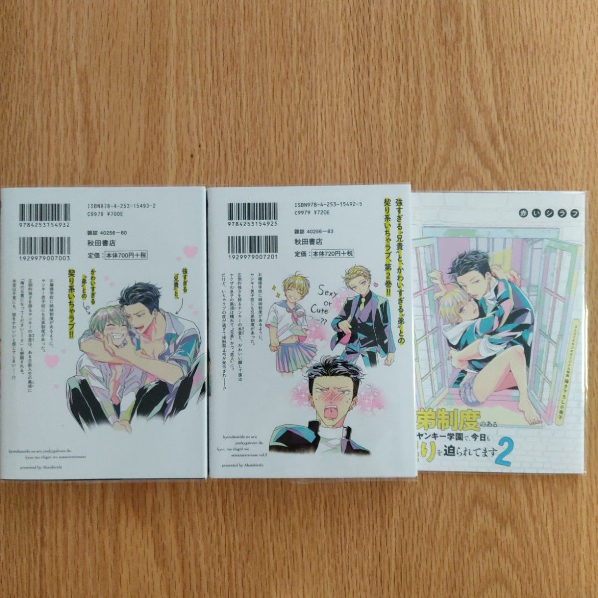 「兄弟制度のあるヤンキー学園で、今日も契りを迫られてます」1~3巻　赤いシラフ　コミコミスタジオ