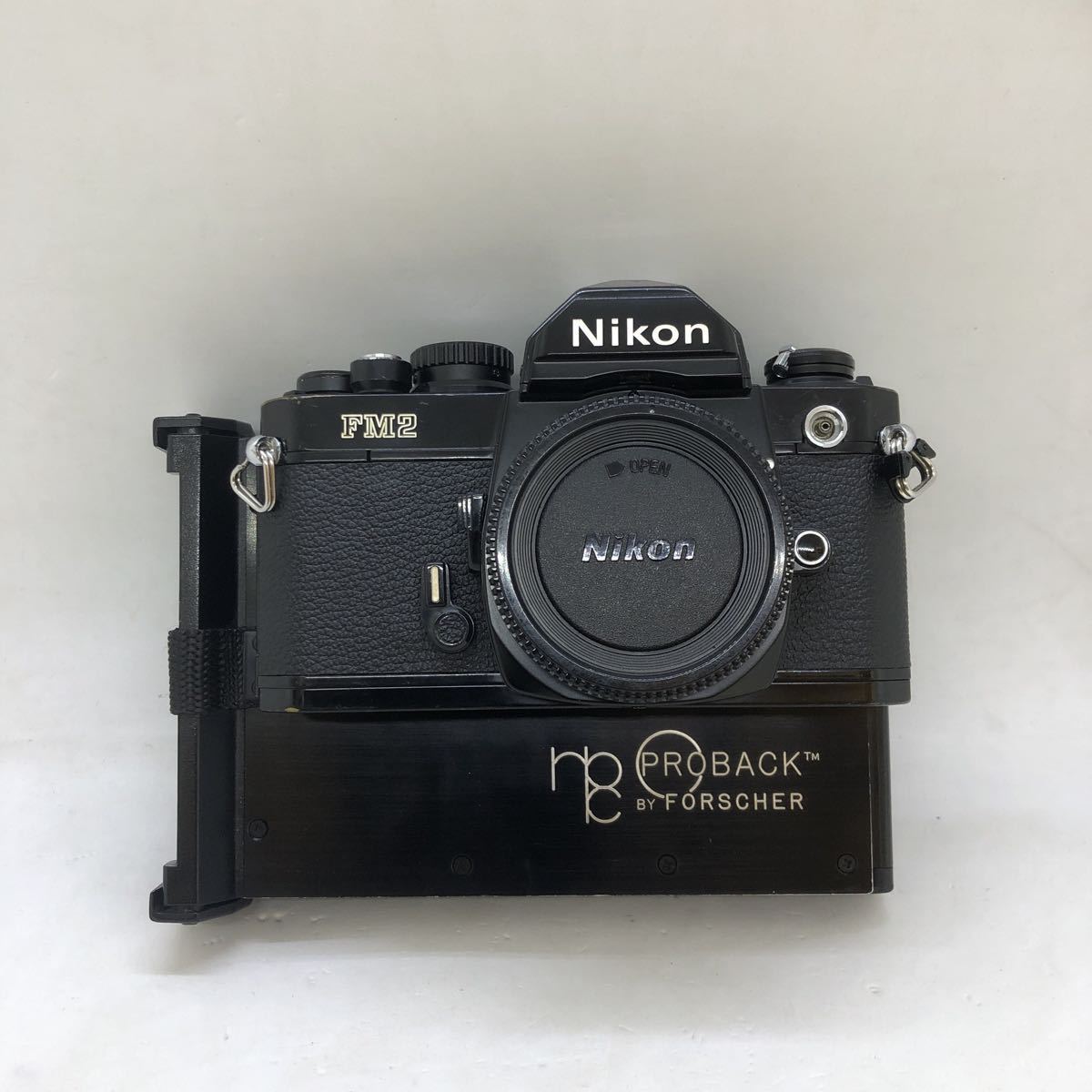 Nikon　ニコン　FM2 ブラック　一眼レフ　フィルムカメラ　Polaroid PROBACK II　ポラロイド　プロバック　動作品