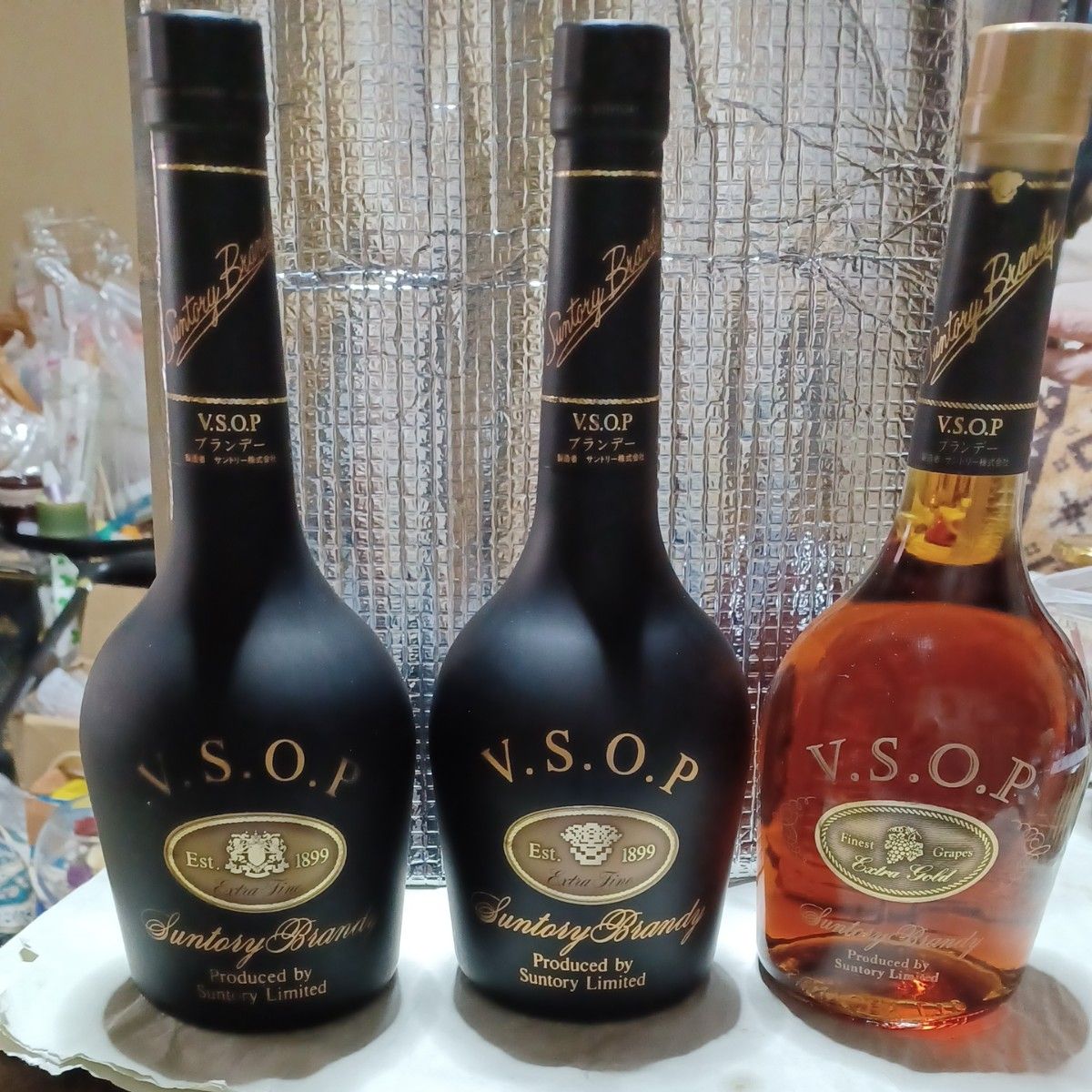 サントリー ブランデーフロスティボトル VSOP 三本セットです サントリー ブランデーフロスティボトル VSOP 三本セットです