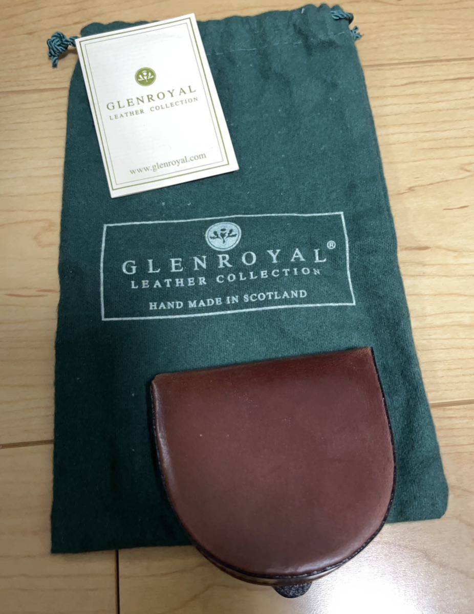 GLENROYAL グレンロイヤル 馬蹄型コインケース ブライドルレザー ブラウン 小銭入_画像1