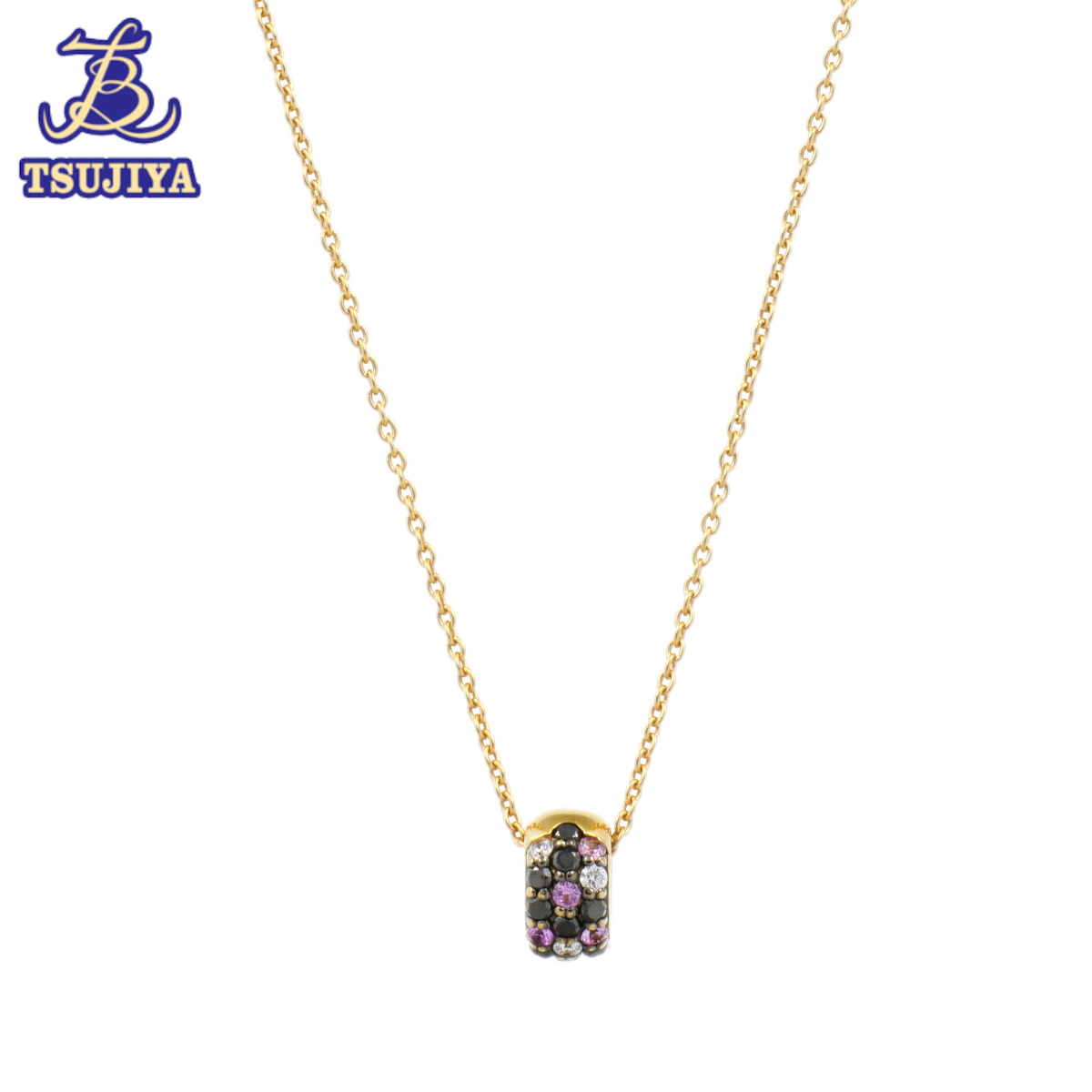 * almost beautiful goods * PonteVecchio Ponte Vecchio eterunoro ton do necklace S size K18/BK diamond 45cm 2.4g used A[. shop pawnshop J1953]