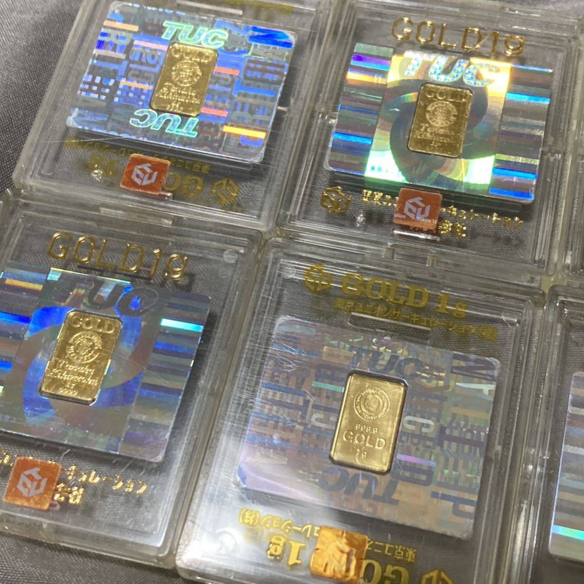 金 純金 k24 インゴット 1g x 9個 田中貴金属 徳力 GOLD 999.9_画像2