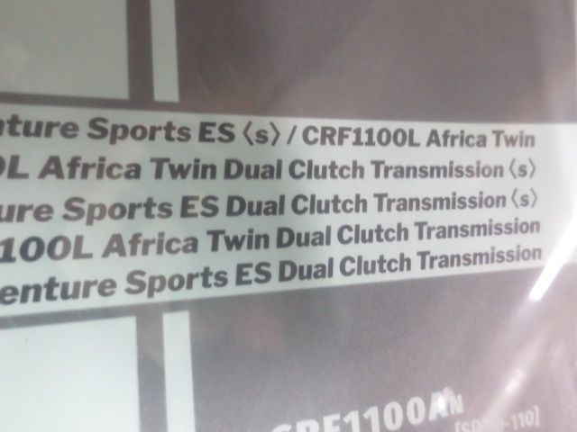 CRF1100L African Twin S Adventure Sports ES アドベンチャースポーツ SD10 1版 ホンダ パーツリスト パーツカタログ 新品未使用 送料無料_画像3