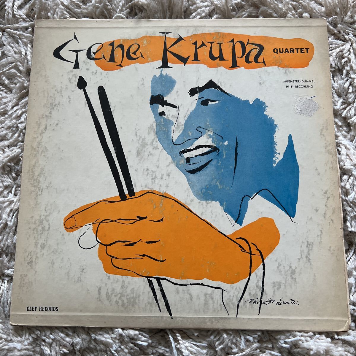 1955モノ　usオリジナル gene krupa quartet MGC668 LPレコード clef records mono_画像1