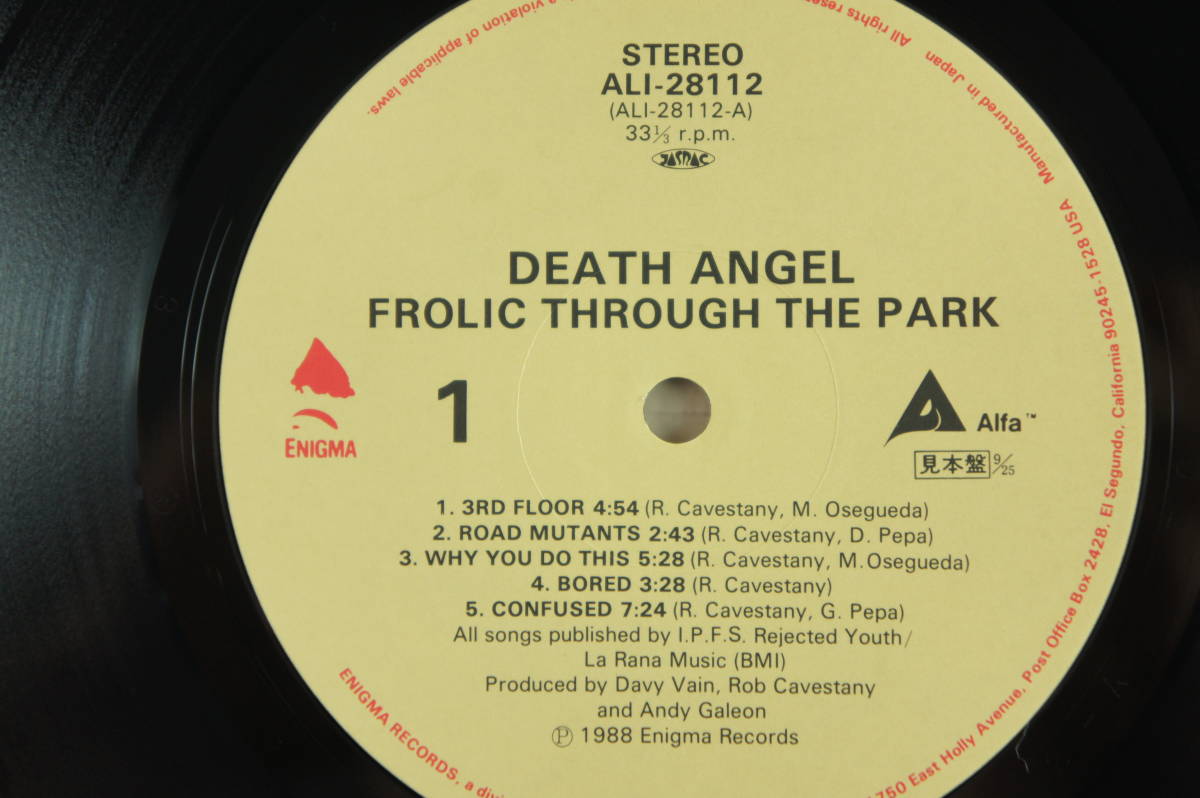 ★帯付★ 見本盤 美盤  Death Angel デス・エンジェル Frolic Through the Park フローリック・スルー・ザ・パーク ALI-28112 の画像6