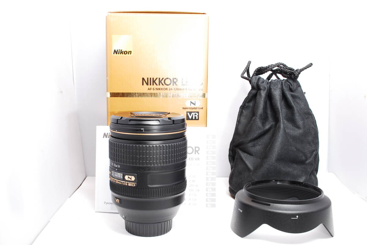 〓使用感なく非常に綺麗　フード　ポーチ付き〓ニコン Nikon AF-S NIKKOR 24-120mm F4 G ED VRのサムネイル