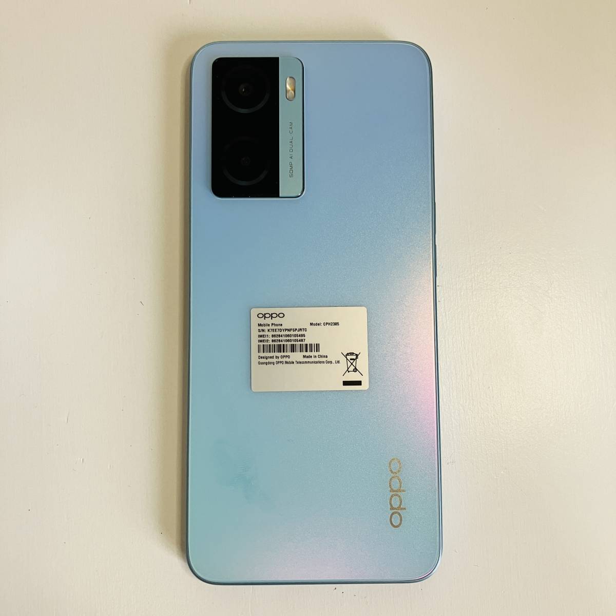 本格派ま！ 【中古美品】OPPO A77 4GB/128GB 6.5インチ ブルー（SIM